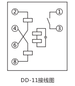 DD-11/60接地繼電器內(nèi)部接線(xiàn)圖
